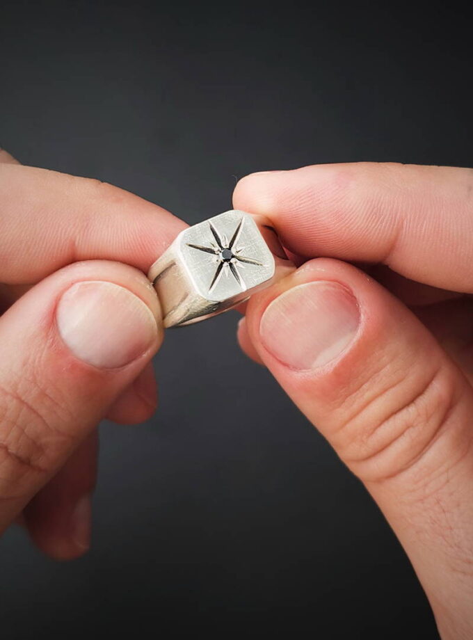 ‘Black Star’ Black Diamond & Silver