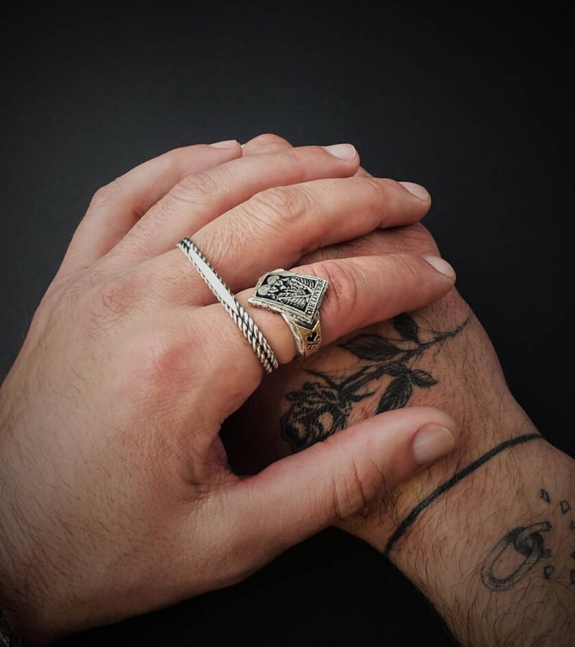 ‘The Lovers’ Sterling Silver & Bronze details - Image 6