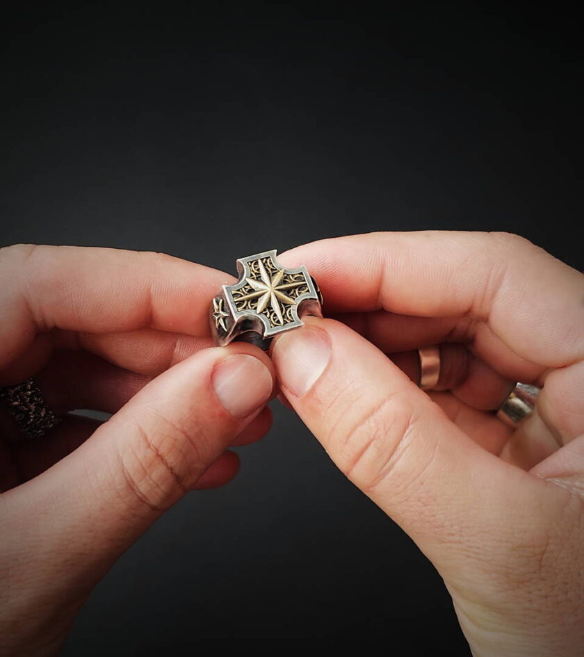 ‘North Star’ Silver & Bronze ring - Image 2