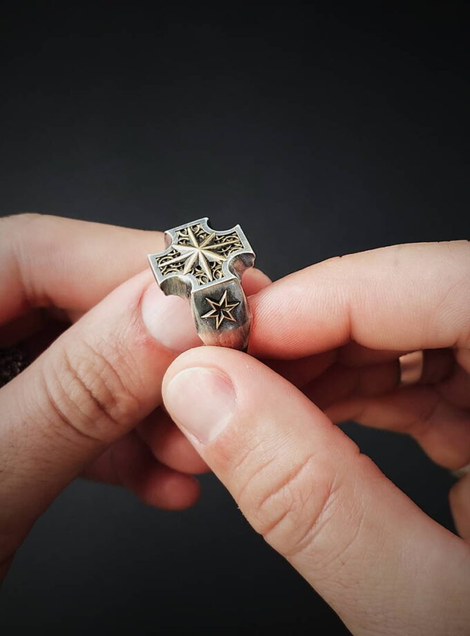 ‘North Star’ Silver & Bronze ring