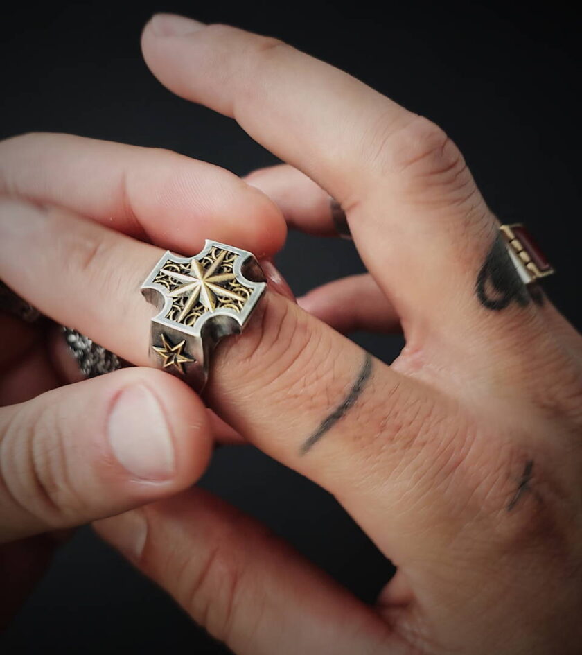 ‘North Star’ Silver & Bronze ring - Image 5