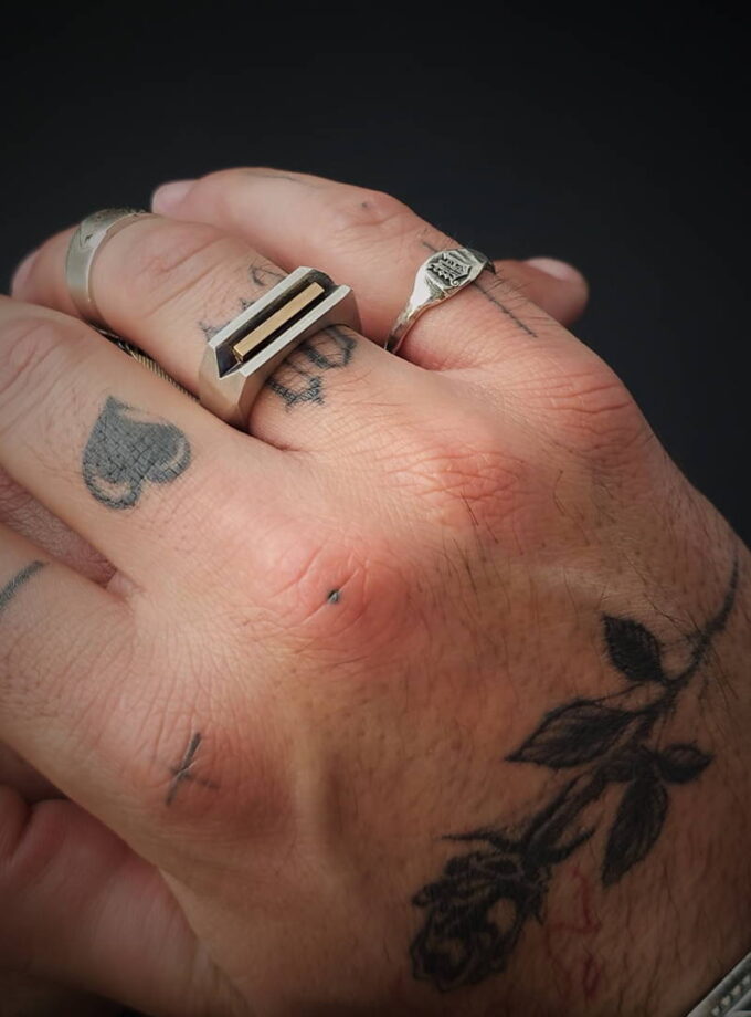 Two-tone Silver & Bronze ring