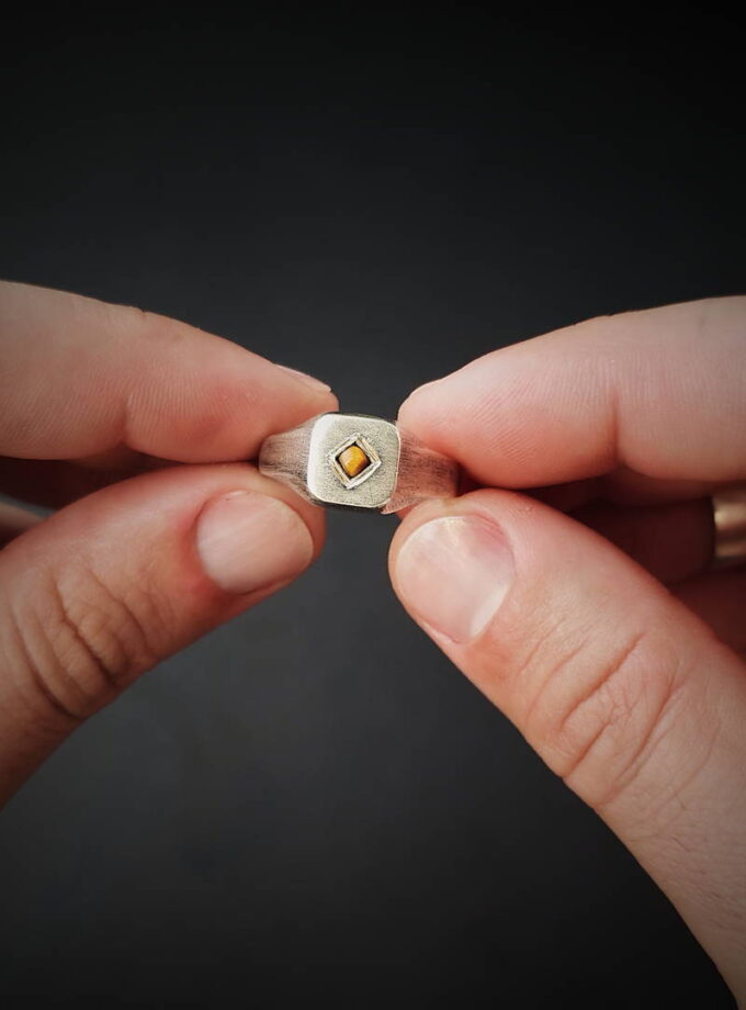 Tiger eye Sterling silver and Bronze