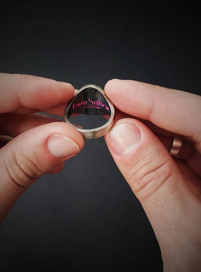 Black Onyx Sterling silver and Bronze