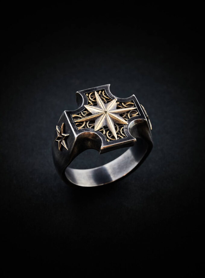‘North Star’ Silver & Bronze ring