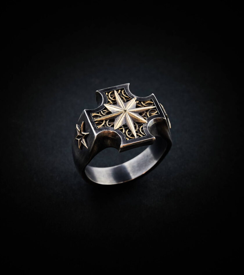 ‘North Star’ Silver & Bronze ring