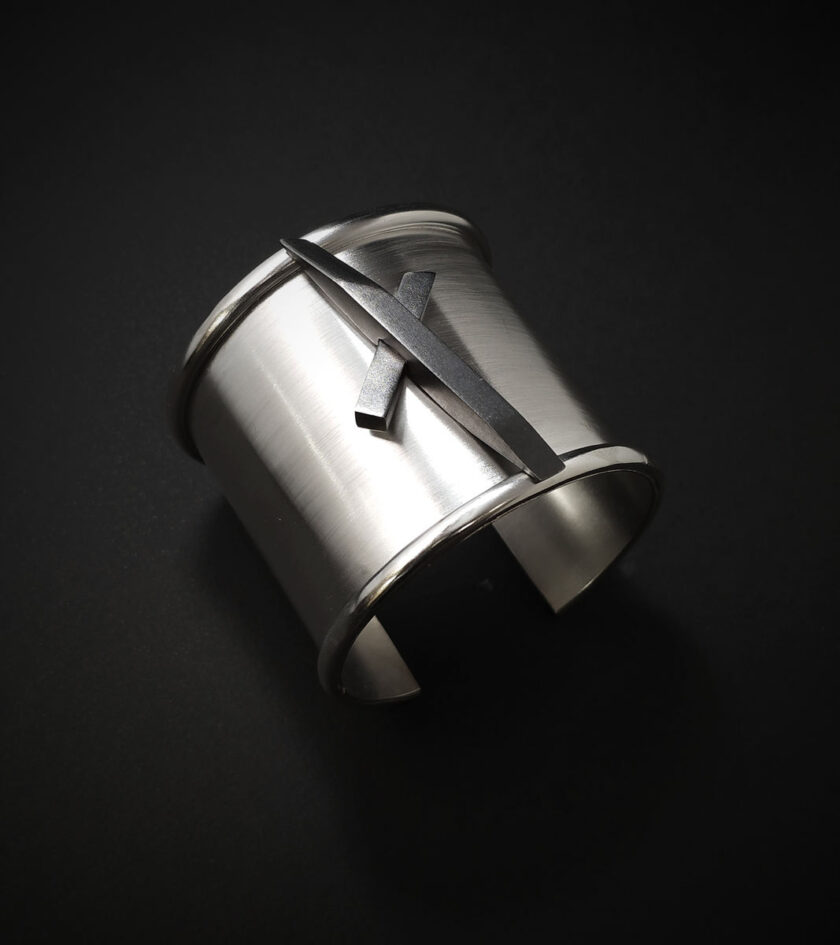 Two-tone Sterling Silver cuff
