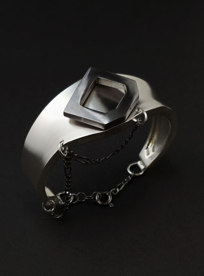 Two-tone Sterling Silver cuff