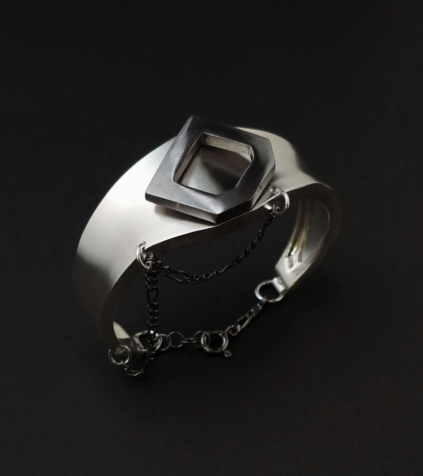 Two-tone Sterling Silver cuff