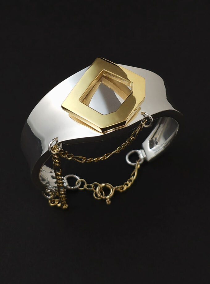 Two-tone Sterling Silver cuff
