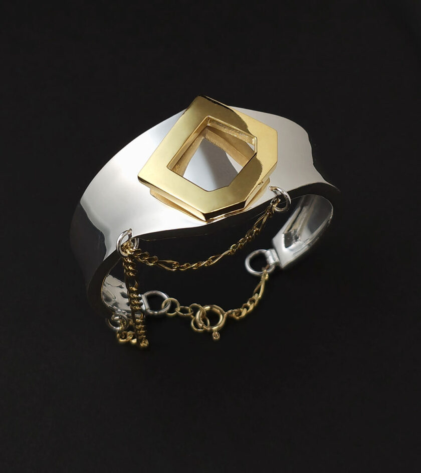 Two-tone Sterling Silver cuff