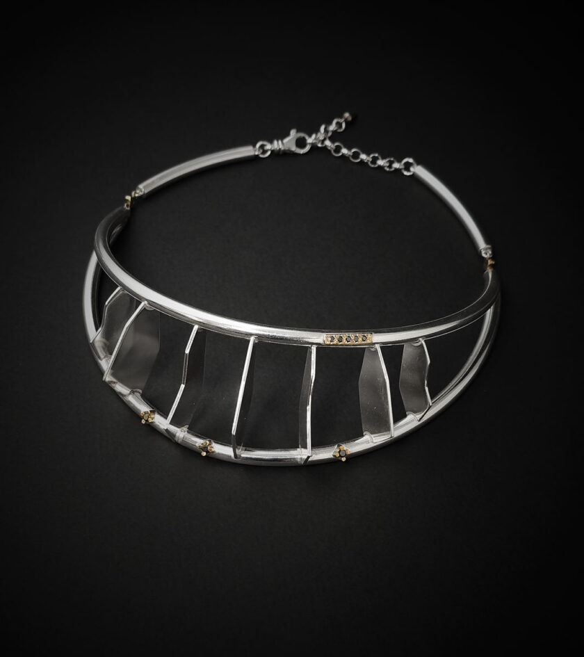 ‘Jupiter’ Sterling silver choker