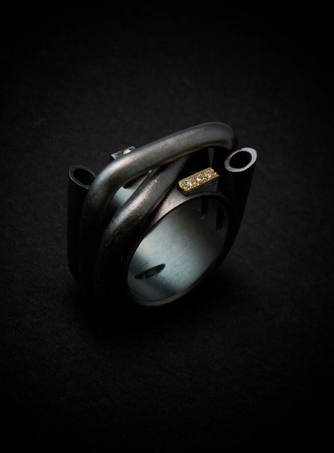 Blacked-out Silver, Gold & Diamonds