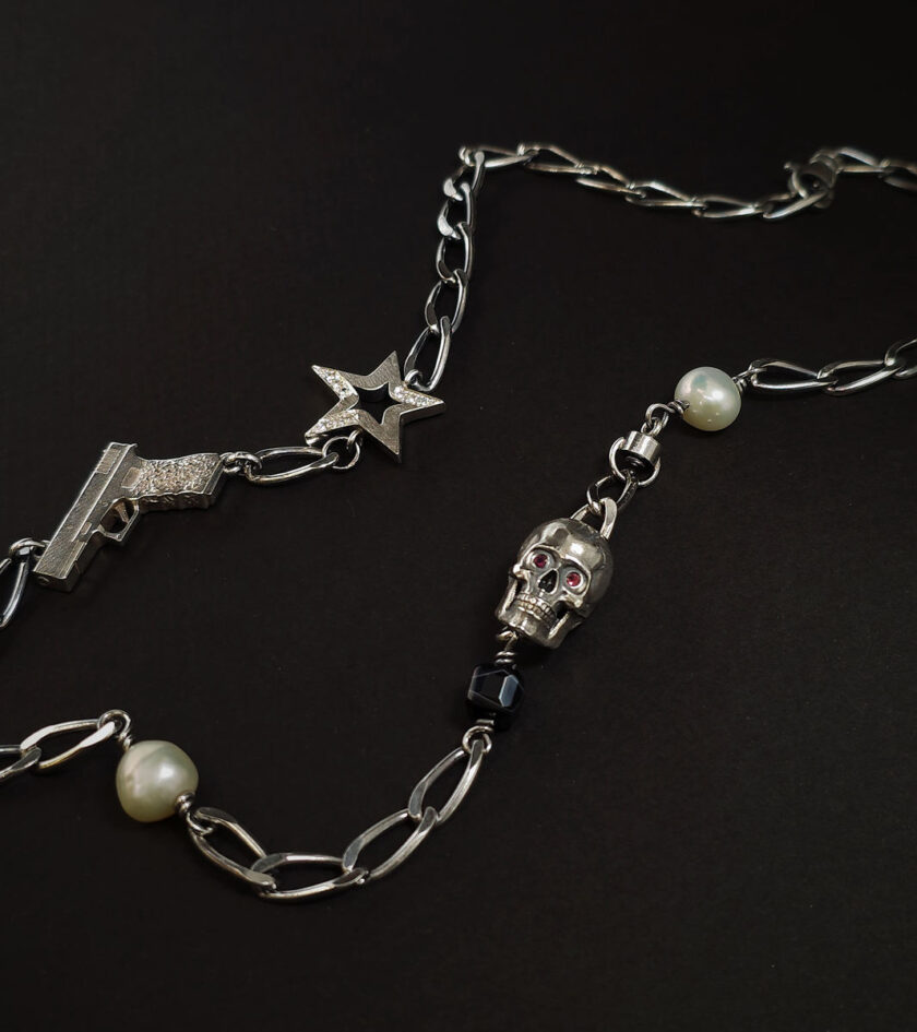 ‘Deathwish’ Sterling Silver Neckwear