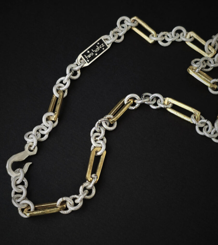 Two-tone silver Chain - Image 2