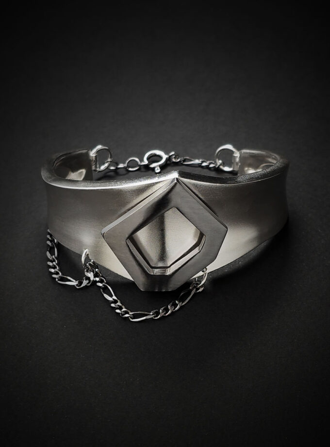 Two-tone Sterling Silver cuff