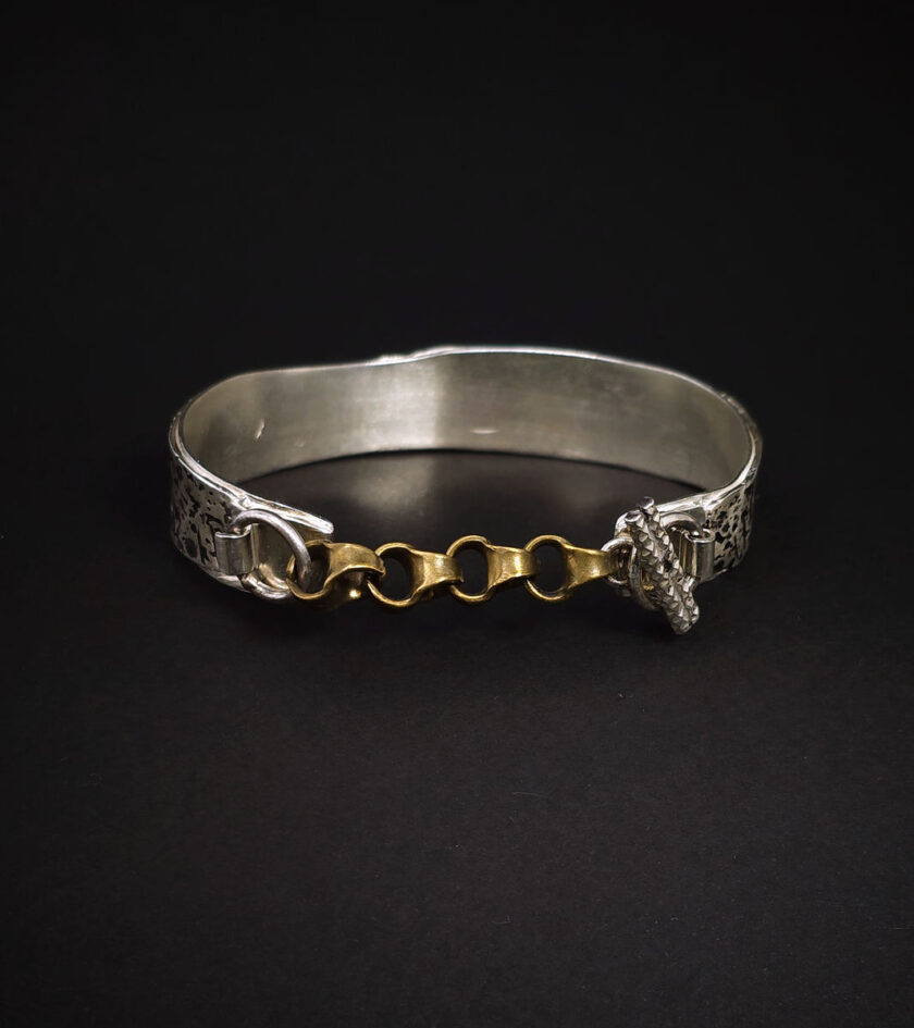 Sterling Silver & bronze cuff - Image 2