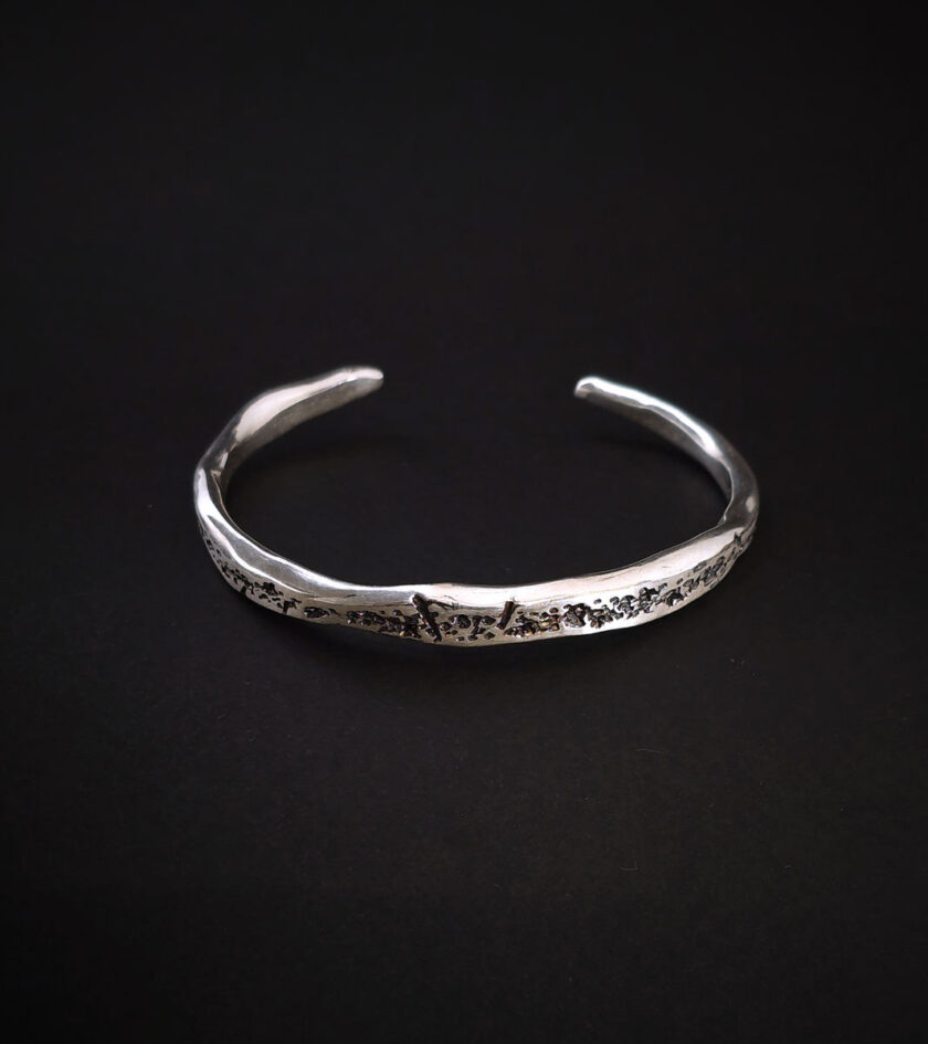 Sterling Silver texture cuff - Image 2