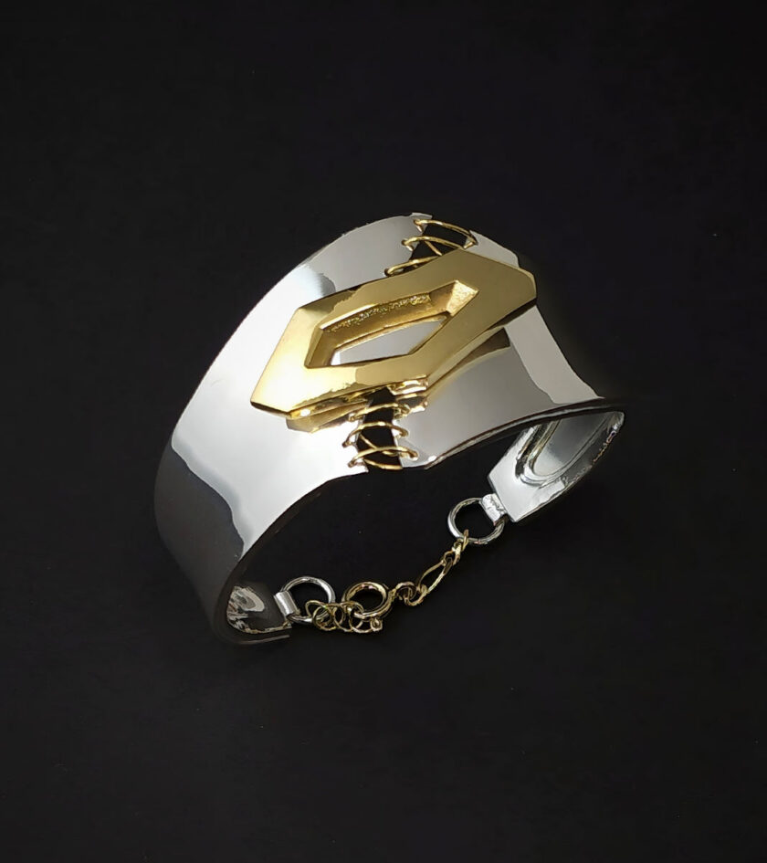 Two-tone Sterling Silver cuff - Image 2