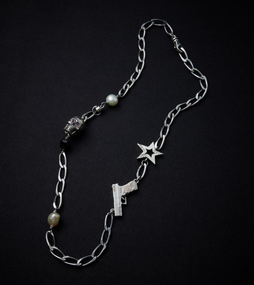 ‘Deathwish’ Sterling Silver Neckwear - Image 2
