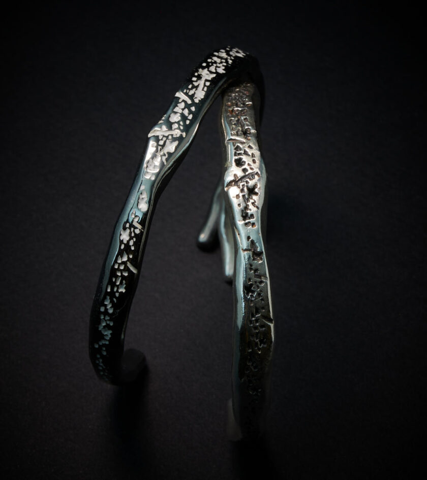 Sterling Silver texture cuff - Image 3