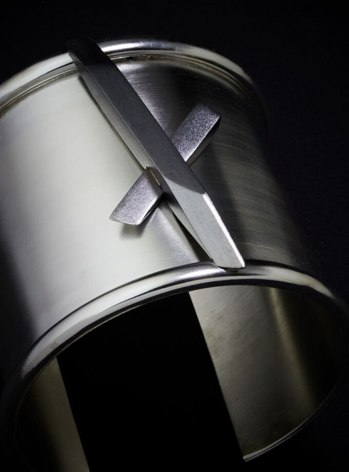 Two-tone Sterling Silver cuff