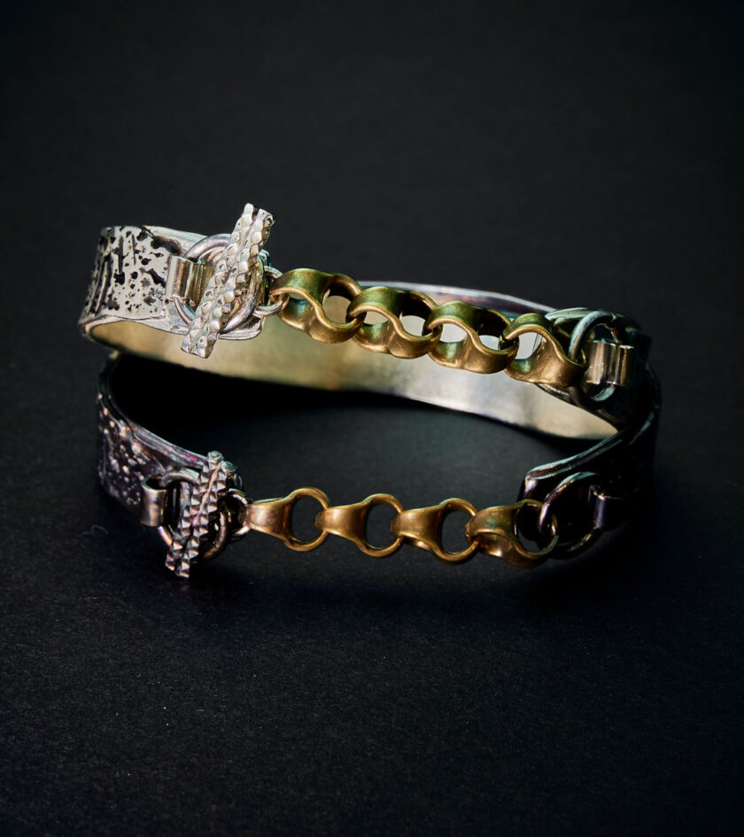 Sterling Silver & bronze cuff - Image 3