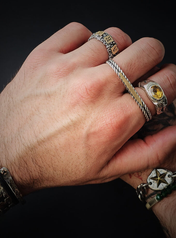 Golden Citrine Silver Ring