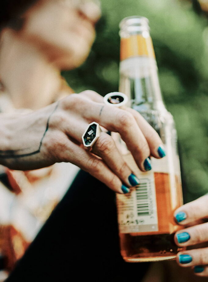 ‘Cubic’ Gold & Sterling Silver Ring